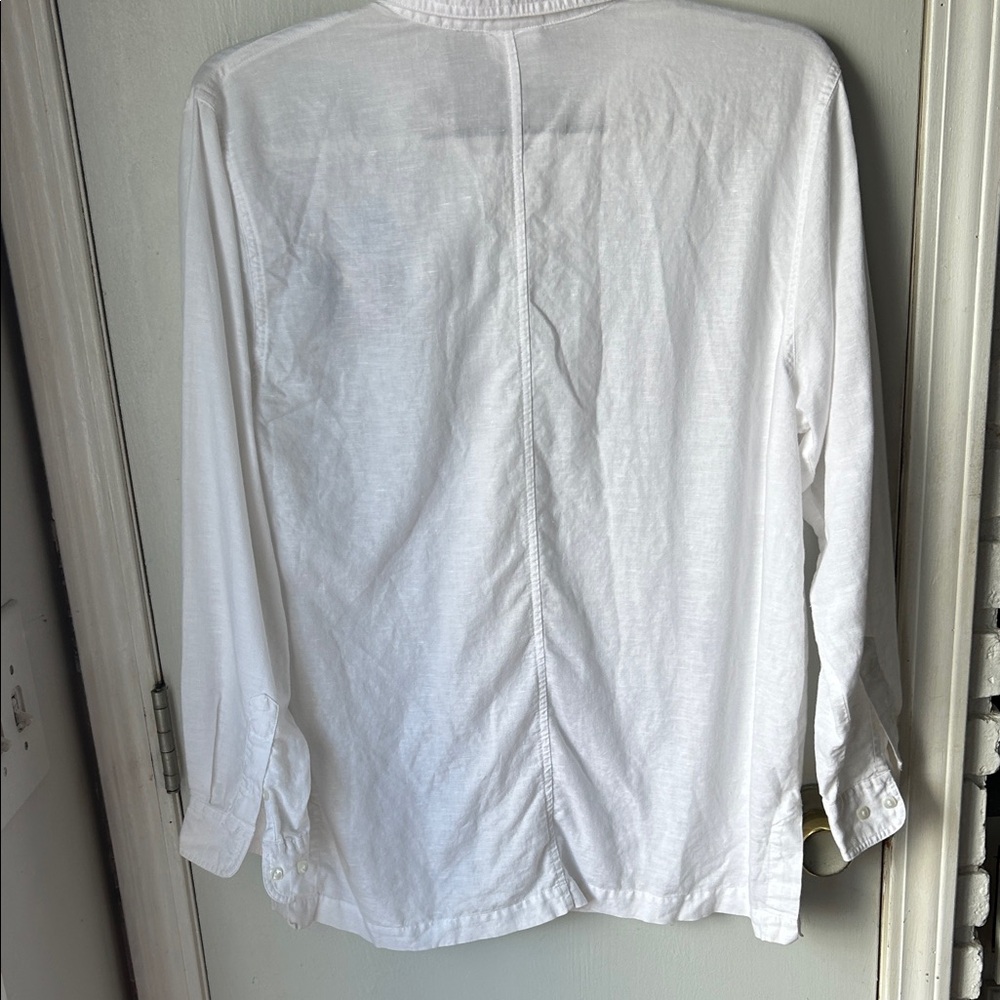 The Disney Store White Button-Up Shirt with Embroidered Lady & Tramp - Picture 4 of 5
